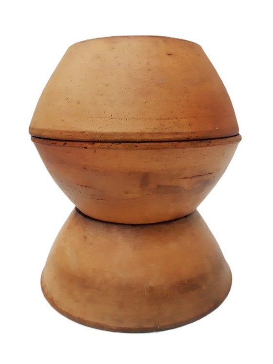 Image 1 of 3 bols rustiques en terre cuite faits main