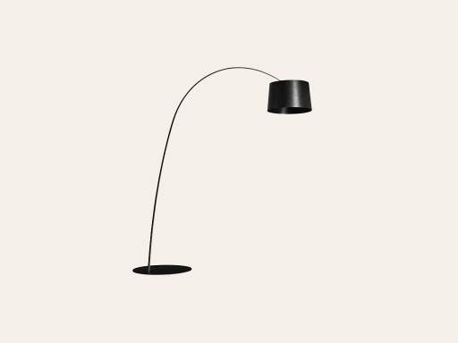 Foscarini Twiggy Black – vloerlampen, Metal, Fiberglass
