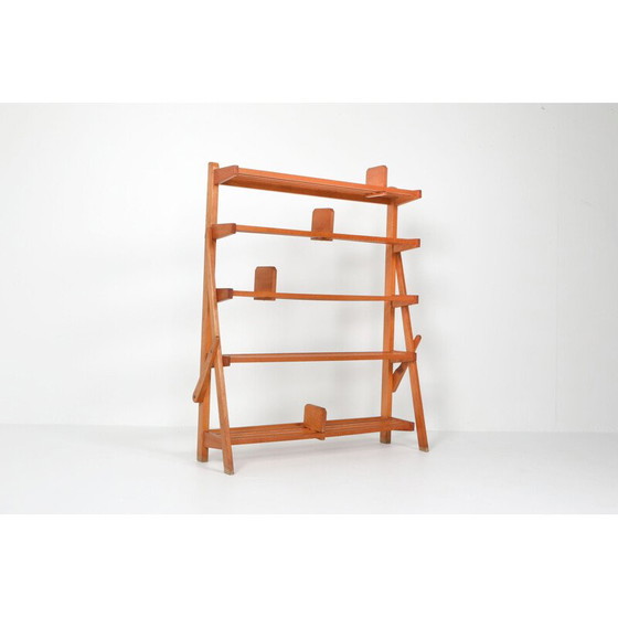 Image 1 of Vintage shelving system with adjustable book supports, Sweden 1960