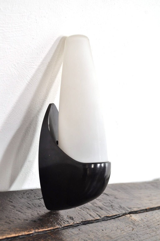 Vintage Opalin-/Bakelit-Wandlampen Bo-Niko