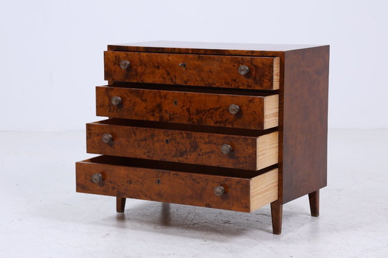 Image 1 of Donkere vintage ladekast | Mid Century ladekast | Retro 60s houten opbergmeubel #04-13