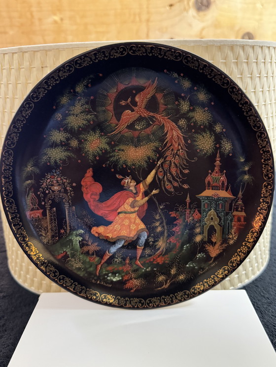 Image 1 of 🔥 “Tsarevich i Zhar-Ptitsa” | Lomonosov Porcelain Sint-Petersburg | Palekh lacquerkunst | Echt goud | Limited Edition