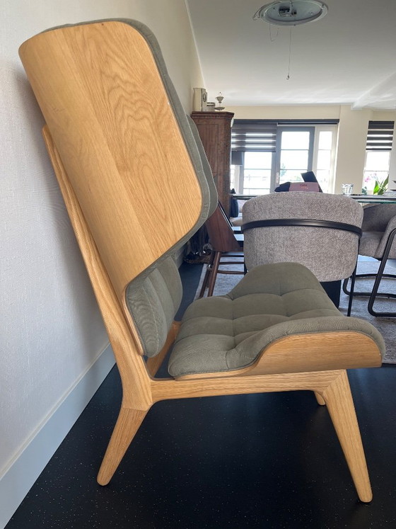 Design Stoel Incl Kruk – NORR11, Fauteuils, Cotton, Wood (photo 3 of 5)