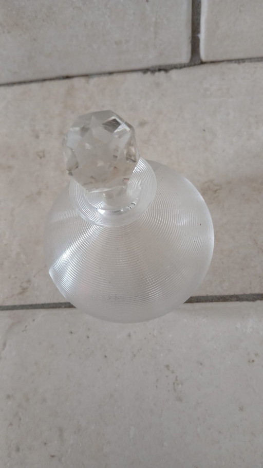 Flacon de parfum ancien cristal brocante vintage