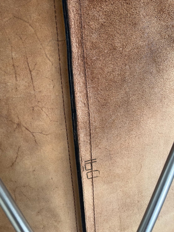 Schmetterlingsstuhl Dennis Marquart OX Denmarq, Sessel, Leder, Rostfreier Stahl, Braun (Foto 9 von 12)