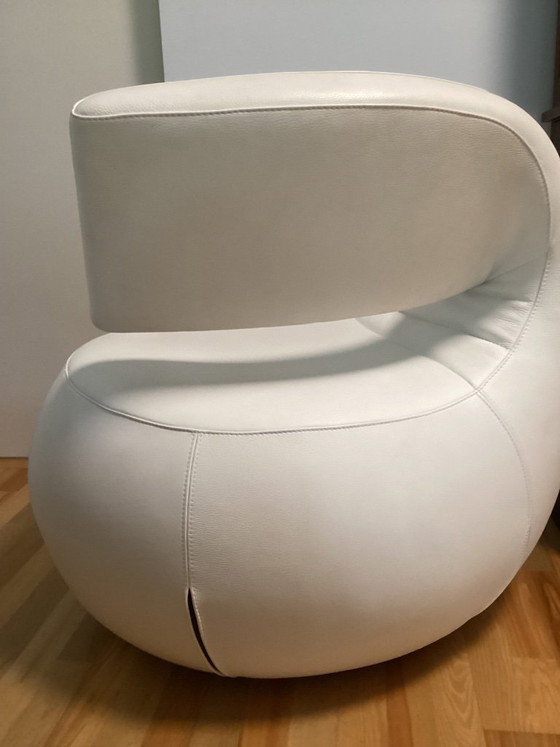 Fauteuil en cuir Leolux Gisa, Leolux Gisa fauteuil, Blanc, Modern (photo 5 sur 14)