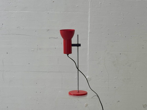 Image 1 of Lampada da tavolo di design rossa in metallo, anni '70