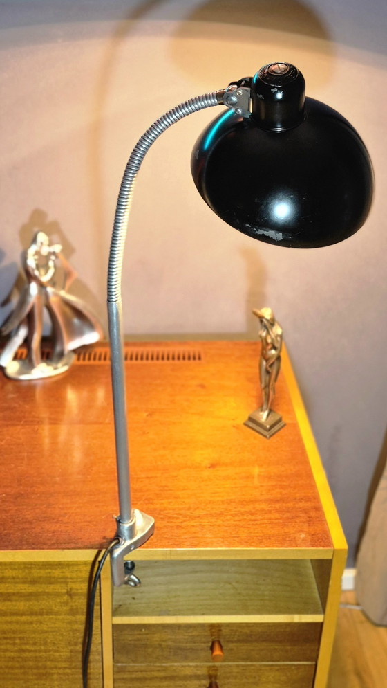 Image 1 of Unique Vintage Clam Lamp Original Kaiser idell 30s 40s