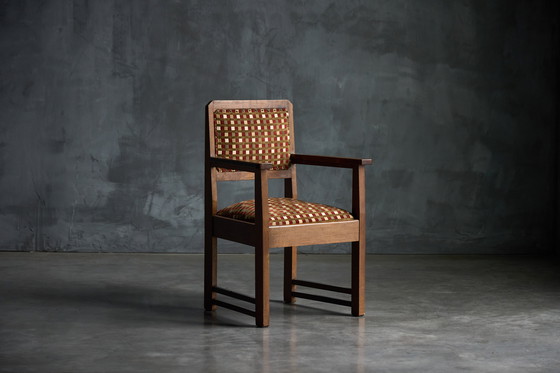 Image 1 of Set di 6 poltrone vintage della scuola di Amsterdam, Paesi Bassi 1940