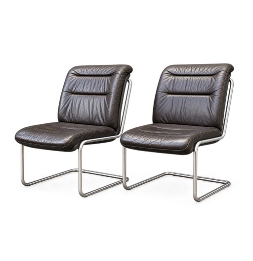 Ensemble de fauteuils en cuir Mauser – Chrome, Leather (photo 2 of 5)