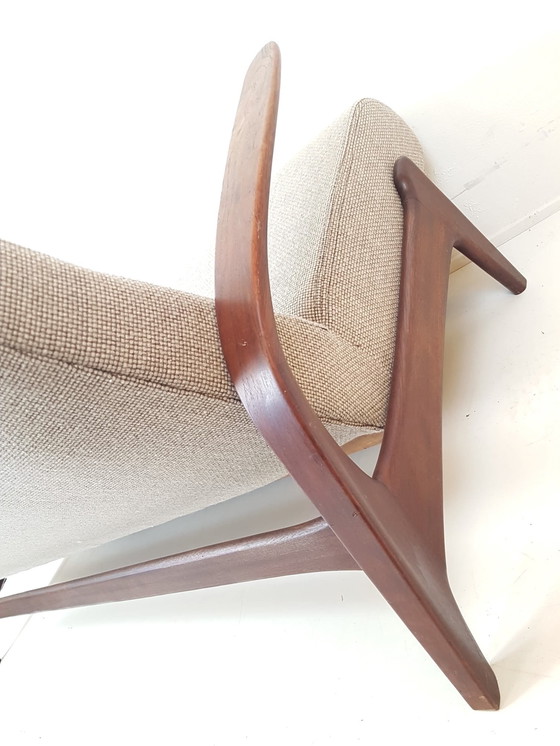 Image 1 of Panca vintage in teak Gimson & Slater De Ploeg in tessuto lana