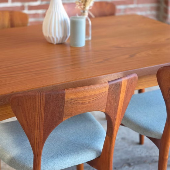 Henning Kjaernulf, Vejle Denmark, vintage 60s table, Dining tables, Wood, Brown, Scandinavian (photo 17 of 18)
