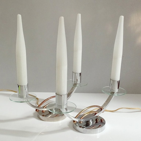 Image 1 of 2x Lámparas Art Decó francesas