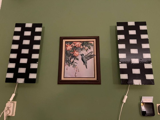 Image 1 of Vintage Set IKEA Gyllen lampen 2 sets glazen (+1losse glas)