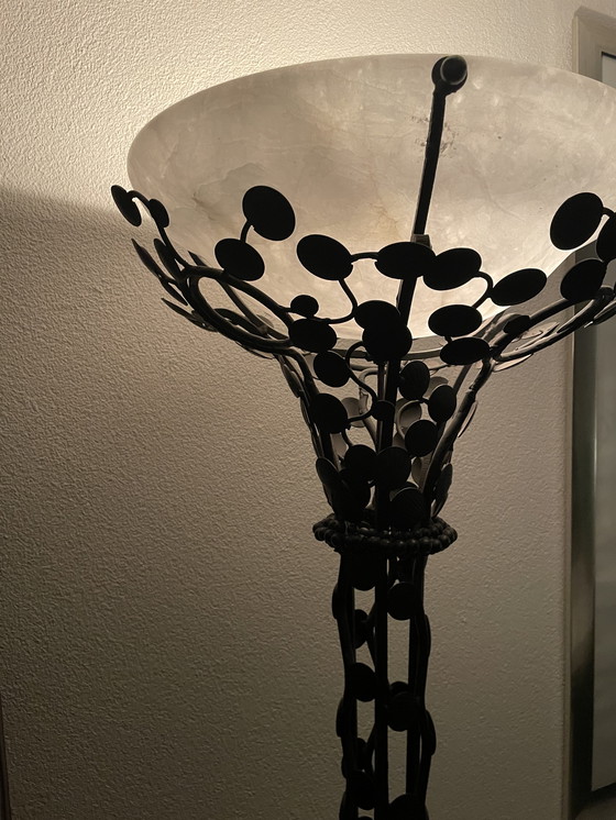 Image 1 of An Art Nouveau style standing table lamp