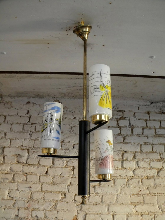 Lampadario con illustrazioni di filastrocche, 1950 (photo 9 of 12)