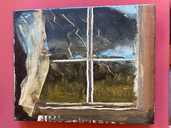 Image 1 of Ronan Barrot Öl auf Leinwand / Keilrahmen Das Gewitter aus dem Fenster unseres Buches