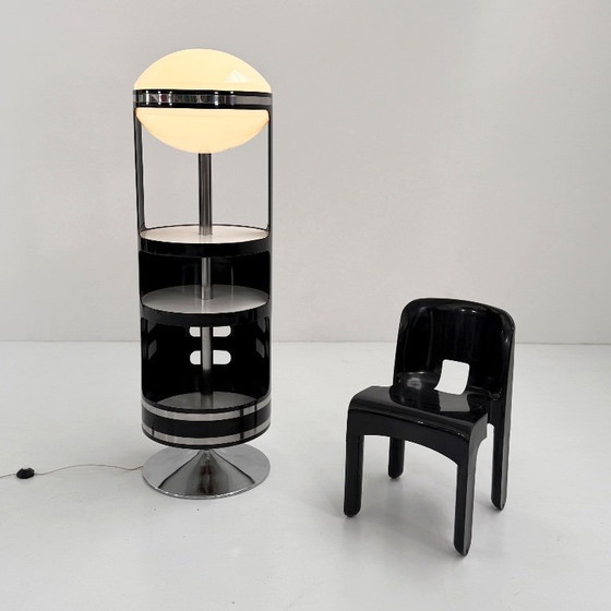 Image 1 of Rotating Bar Cabinet with Lamp in the Style of Joe Colombo, 1960s
