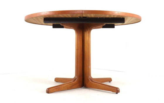 Image 1 of Tavolo da pranzo rotondo allungabile 2x di S. Burchardt Nielsen, design vintage danese.