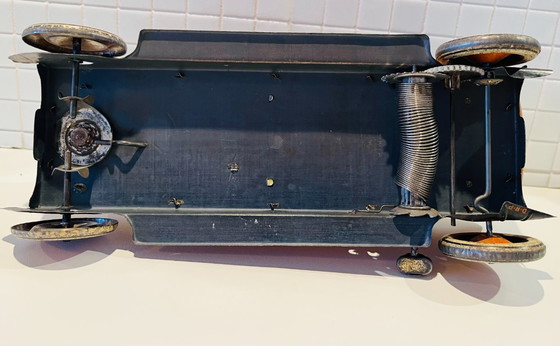 Image 1 of Voiture de tourisme décapotable Lehmann Velleda avec figurine de pilote EPL 730 1900-1910 JOUET EN FER-BLANC