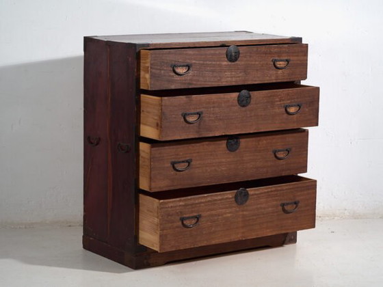 Antique Japanese Tansu chest of drawers - Meiji / Taishō Period (c. ) #29 – Iron (photo 16 of 40)