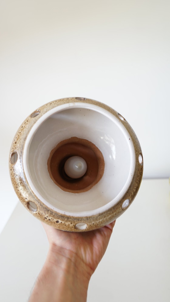 Image 1 of Vintage dikke lava keramiek Herda hanglamp - jaren 1970