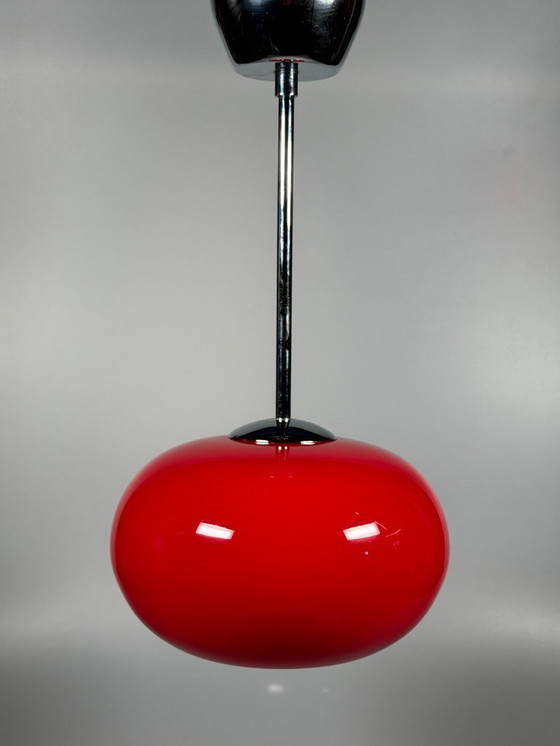 Image 1 of 60er 70er Jahre Lampe Leuchte Hängelampe Glas Deckenlampe Space Age Design