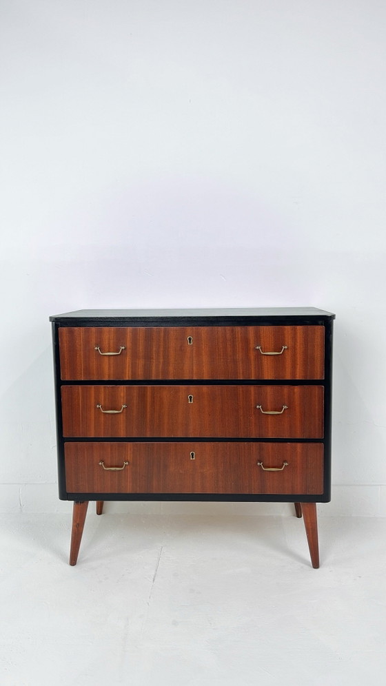 Cassettiera vintage svedese – Cassettiere, Legno, Ottone, Mid Century Modern (photo 12 of 12)