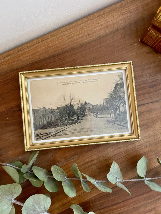 Postal vintage enmarcada de Vandières