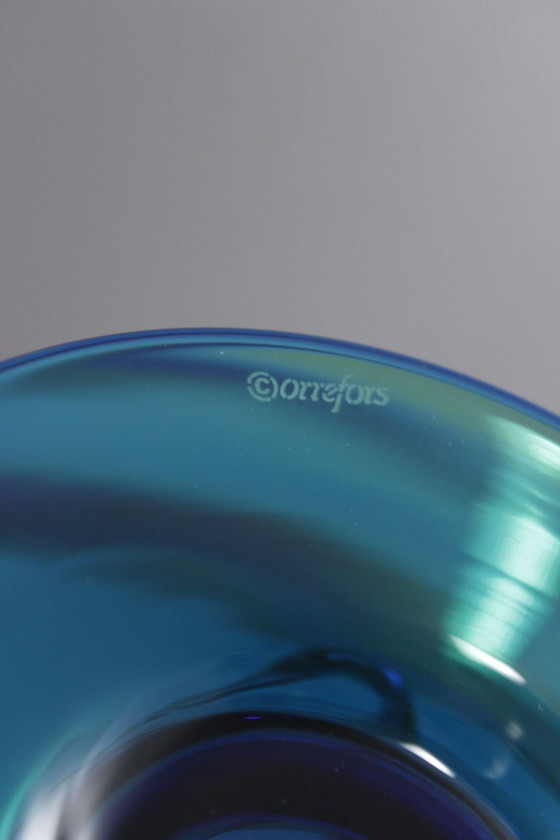 Image 1 of Erika Lagerbielke pour Orrefors grande coupe à fruits "Louise" Suède XXème