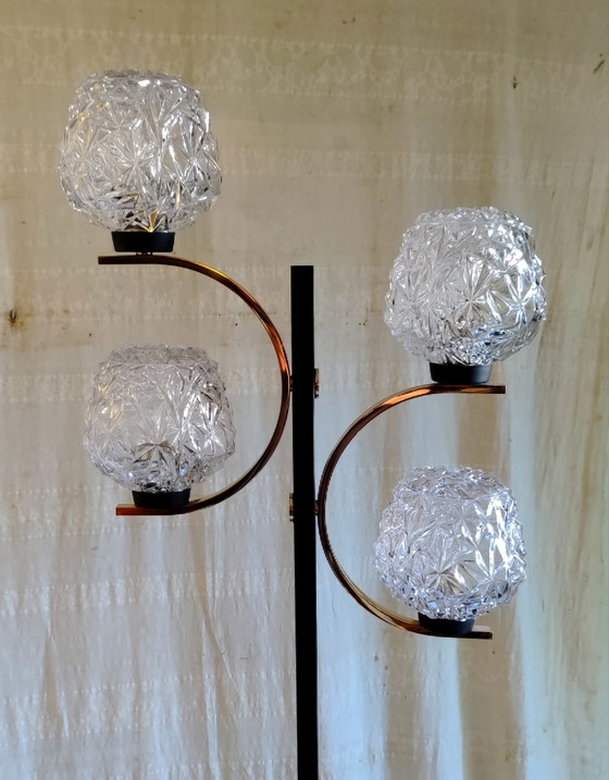 Lampadaire 4 Feux Style Moderniste - Années 50/60 – Metal (photo 6 of 9)