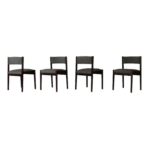 4x sedie mod.102 di gianfranco frattini per cassina, italia, 1960