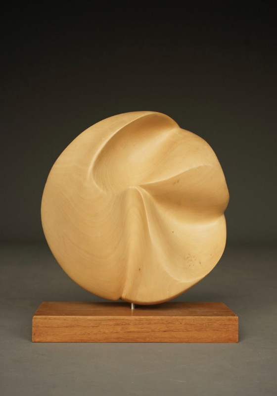 Image 1 of Scultura astratta in legno di melo intagliato, anni '80