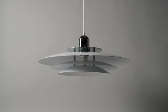 Lampada a sospensione vintage in stile danese moderno, illuminazione scandinava multistrato degli anni '90. (photo 2 of 8)