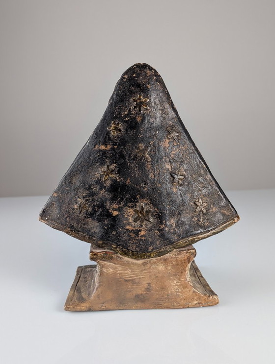 Image 1 of Polychrome Terracotta Mater Dolorosa Sculpture, 18th Century