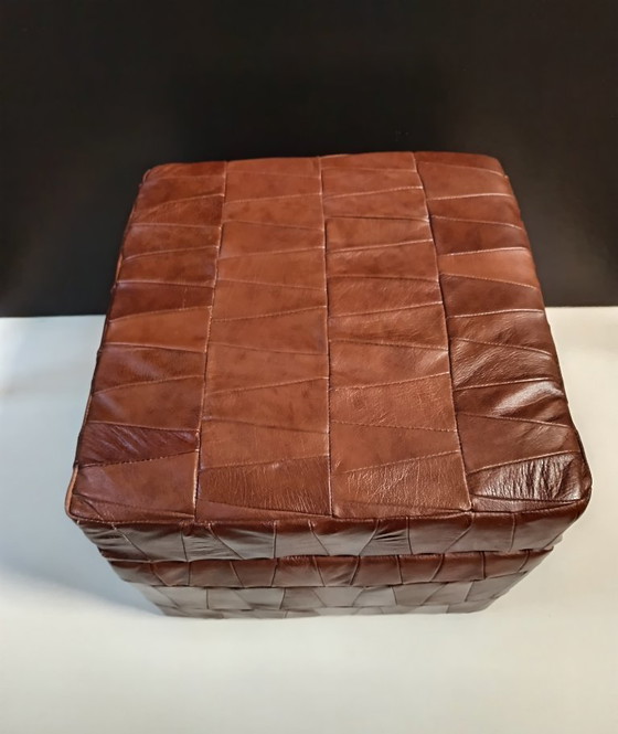 Image 1 of Vintage patchwork pouf / chest de Sede