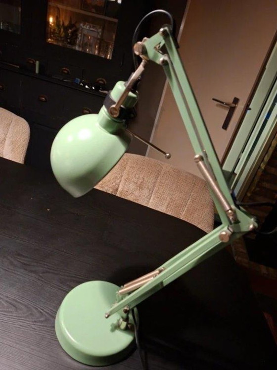 Green Ikea Desk Lamp, Metal, Chrome (photo 3 of 5)