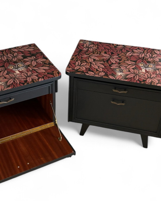 Comodini vintage con Fornasetti Foglie e Civette – Wood (photo 4 of 14)