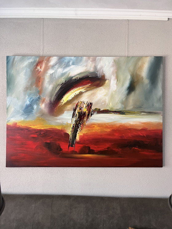 Image 1 of Beautiful large abstract painting by Gena Genadyj (140 x 100 cm)
