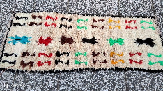 Image 1 of Handgeknüpfter Berberwollteppich, 159 x 62 cm