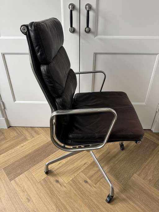 Vintage Lederen Bureaustoel Herman Miller