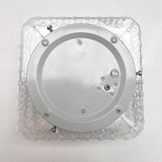 Image 1 of Set of 3 ice glass ceiling lamps, 1970s