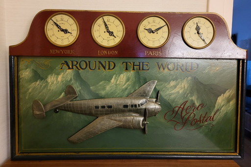 Imagen de reloj de avión de madera de Country Corner