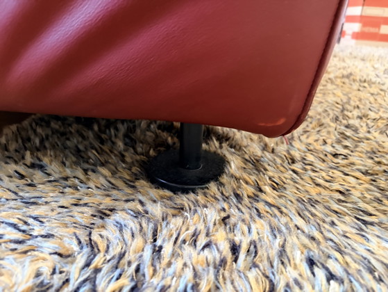 Canapé en cuir Gelderland Bordeaux – Canapés 3 places, Leather, Metal (photo 5 of 9)
