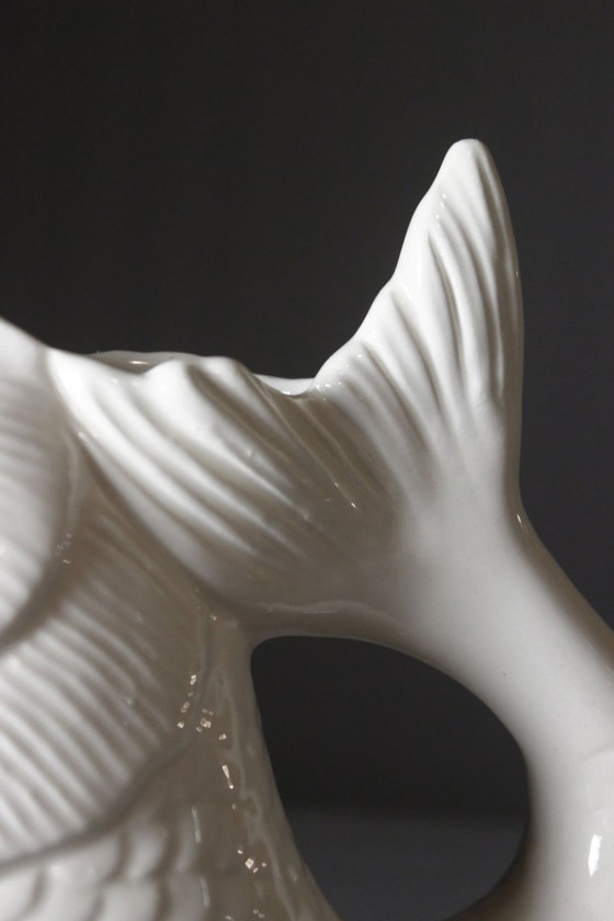Fish-shaped Pitcher Vase Ceramic Vintage Italy 1970s (photo 5 of 9)