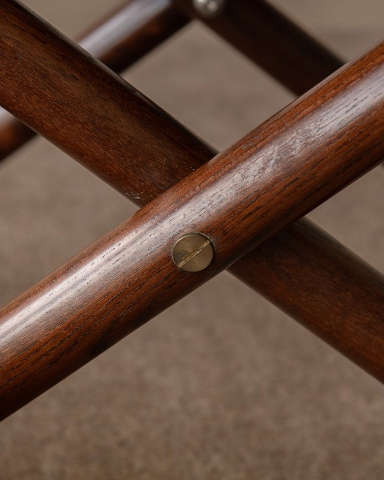 Italian Modern Director’s Chair in Wood & Leather, 1980s, Side chairs, Brown (photo 12 of 17)