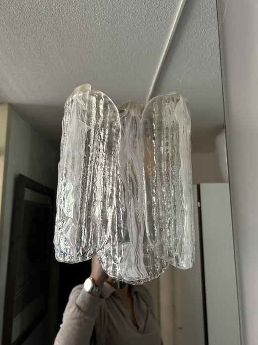 2x Murano glass wall lamp