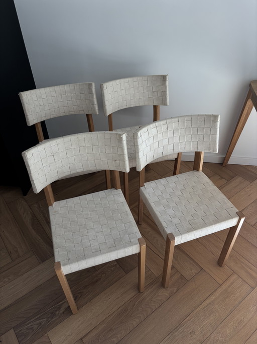4x vintage fridolf eetkamerstoelen van ikea