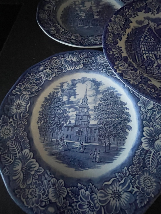 Liberty Blue vintage Plates Staffordshire Ironstone, Crockery, Ceramic (photo 5 of 15)
