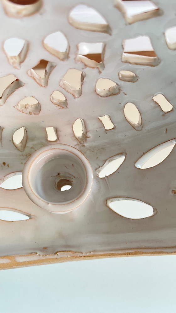 Image 1 of Lámpara de pared de terracota esmaltada artesanal en el centro de Burdeos